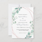 zarte, geometrisch angelegte Hochzeit Einladung (Vorderseite)