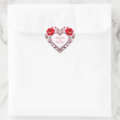 Zarte Herzkarte mit Spitze Herz-Aufkleber (Tasche)