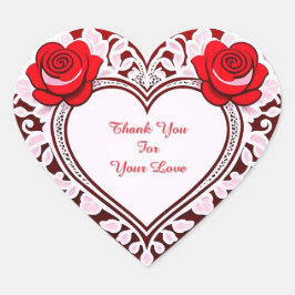 Zarte Herzkarte mit Spitze Herz-Aufkleber