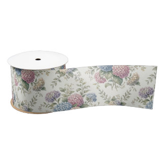 Zarte Hortensienblüten Satinband