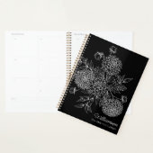 Zarte Landblumen-Linienillustration Planer (Anzeige)