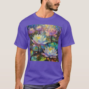Zarte Lotusblumen blühen im Schnee T-Shirt