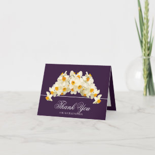 Zarte moderne Frühlingsnarzissen Florale Danksagun Dankeskarte