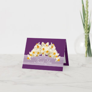 Zarte moderne Frühlingsnarzissen Florale Danksagun Dankeskarte