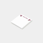 Zarte Morgen-Glorie-Blumen-Name Post-it Klebezettel (angewinkelt)