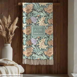 Zarte Morris Art Nouveau Blumen-Decke im Jugendsti Fleecedecke