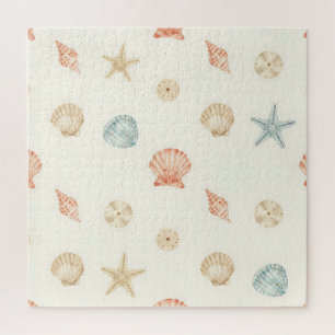 Zarte Muscheln Nahtloses Muster Puzzle