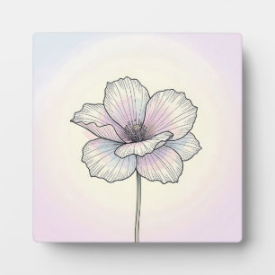 Zarte Pastell-Mohnblume Fotoplatte