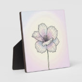 Zarte Pastell-Mohnblume Fotoplatte (Vorderseite)