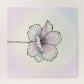 Zarte Pastell-Mohnblume Puzzle (Horizontal)