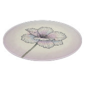 Zarte Pastell-Mohnblume Schneidebrett (Ecke)