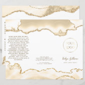 zarte Pfirsichbroschüre (Vorne/Hinten)