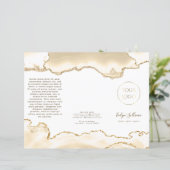 zarte Pfirsichbroschüre (Stehend Vorderseite)