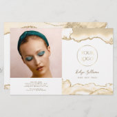 zarte Pfirsichbroschüre (Vorne/Hinten)