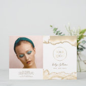 zarte Pfirsichbroschüre (Stehend Vorderseite)