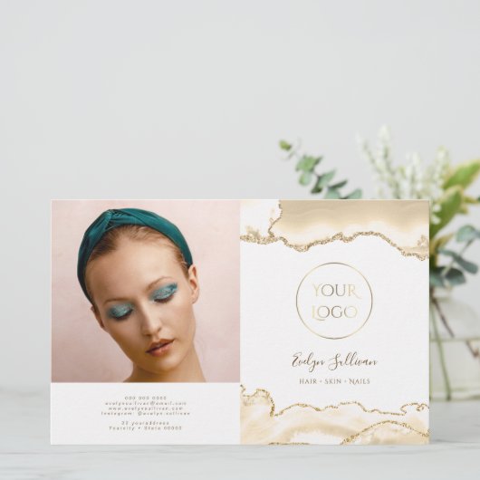 zarte Pfirsichbroschüre (Stehend Vorderseite)