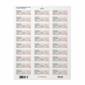 Zarte Return Address Labels mit Queen Anne's Lace (Vorne)