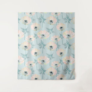 Zarte rosa Anemone . Tapisserie Wandteppich