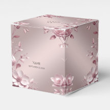 Zarte rosa Blumen-Geschenkbox