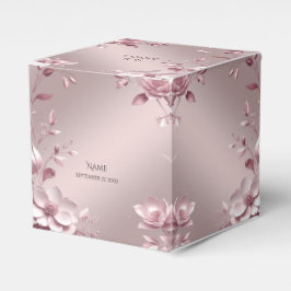Zarte rosa Blumen-Geschenkbox Geschenkschachtel