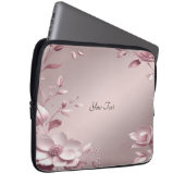 Zarte rosa Blumen-Laptop-Hülle Laptopschutzhülle (Vorne Rechts)