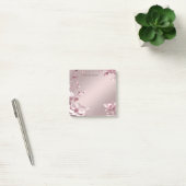 Zarte rosa Blumen-Post-it-Notizen Post-it Klebezettel (Büro)