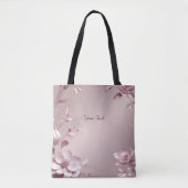 Zarte rosa Blumen-Tasche Tasche (Vorderseite)