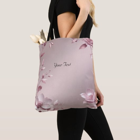 Zarte rosa Blumen-Tasche Tasche (Von Nahem)
