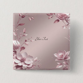 Zarte rosa Blumenknopf Button