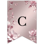 Zarte rosa Blumenwimpel Flagge (Erste Fahne)
