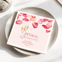 Zarte rosa Blütenblätter und Prosecco-Junggesellin