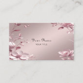 Zarte rosa florale Visitenkarte (Vorderseite)