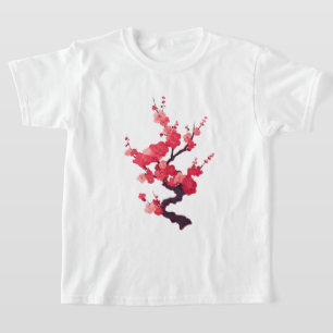 Zarte rosa japanische Kirschbaumzweig T-Shirt