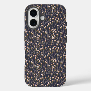 Zarte rosa Knospen auf braunen Zweigen iPhone 16 Hülle