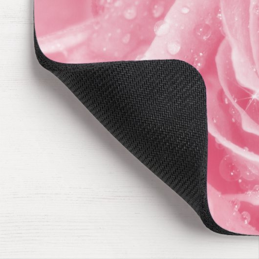 Zarte Rosa Mousepad (Ecke)