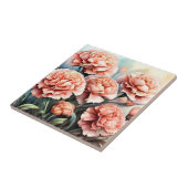 Zarte rosa Nelken Fliese (Seite)