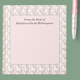 Zarte rosa Rosenknospen Blumen Von Notizblock