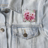 Zarte rosa Sakura-Blüte japanische Flora Button (Beispiel)
