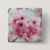 Zarte rosa Sakura-Blüte japanische Flora Button (Vorderseite)