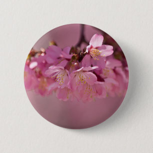 Zarte rosa Sakura-Kirschblüten Bouquet Button