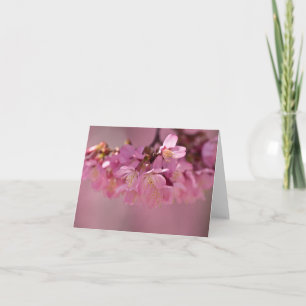 Zarte rosa Sakura-Kirschblüten Bouquet Karte