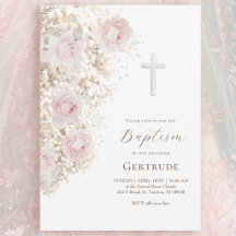 zarte Rosen und Gypsophila-Blumenstrauß Taufe
