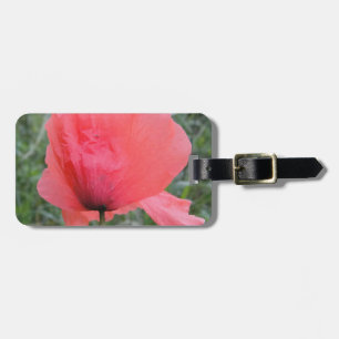 Zarte rote Mohnblume Gepäckanhänger