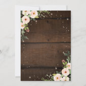 Zarte rustikale Hochzeit mit Blumenbeete Einladung (Rückseite)