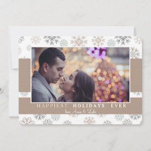 Zarte Schneefoto-Festtagskarte Feiertagskarte