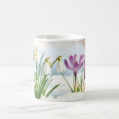 Zarte Schneeglöckchen & Krokusse Tasse (Mittel)