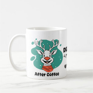 Zarte Seele Rentier Vorher und Nachher Kaffeetasse
