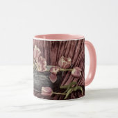 Zarte Tulpen Tasse (VorderseiteRechts)