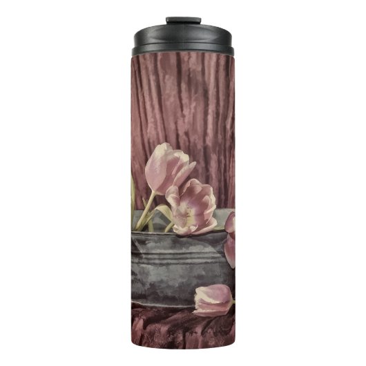 Zarte Tulpen Thermosbecher (Vorderseite)