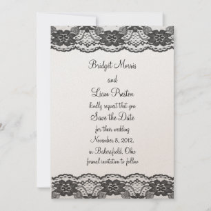 Zarte und filigrane Save-the-Date-Karten (Champagn Save The Date